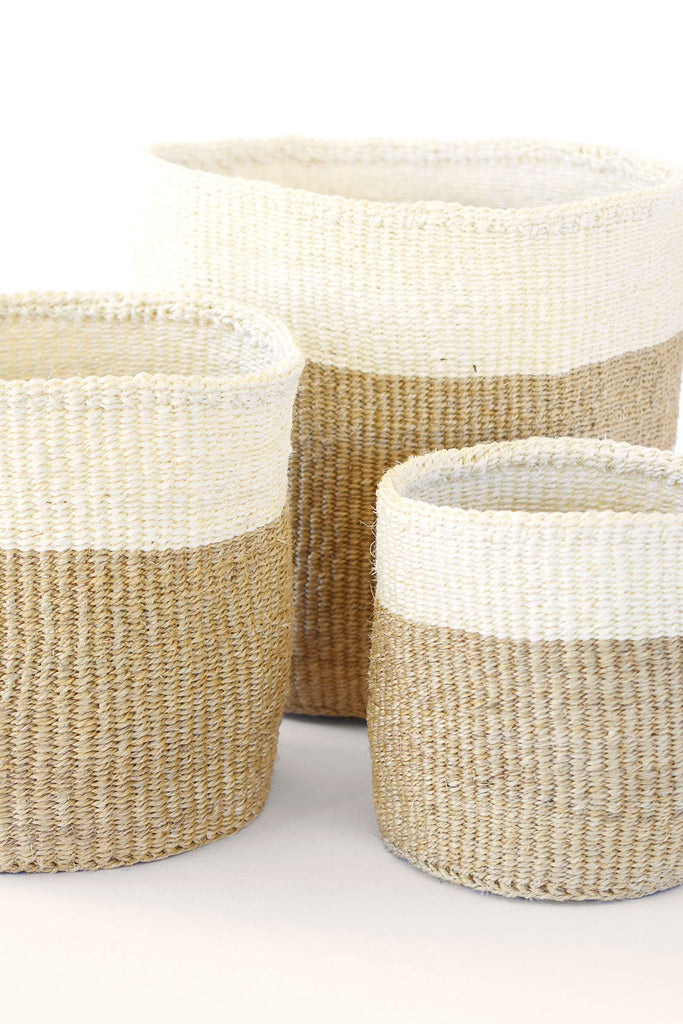 Sisal African Planter and Storage Baskets - Set of 3