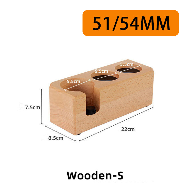 Wooden Espresso Accessory Station - 51/54mm & 58mm - Beech or Beech/Walnut
