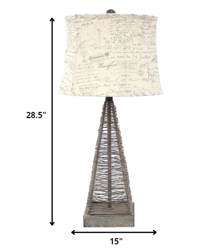 Industrial Metal Table Lamp With Gentle Linen Shade