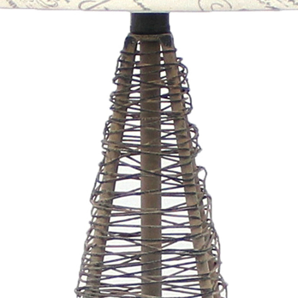 Industrial Metal Table Lamp With Gentle Linen Shade