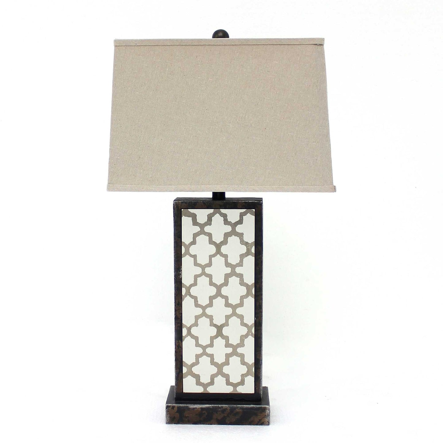 Bronze Rock Floral Base - Table Lamp