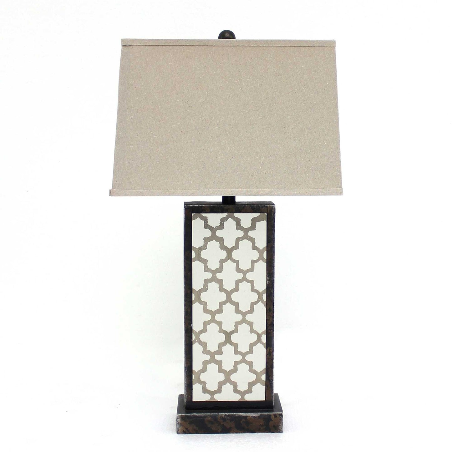 Bronze Rock Floral Base - Table Lamp