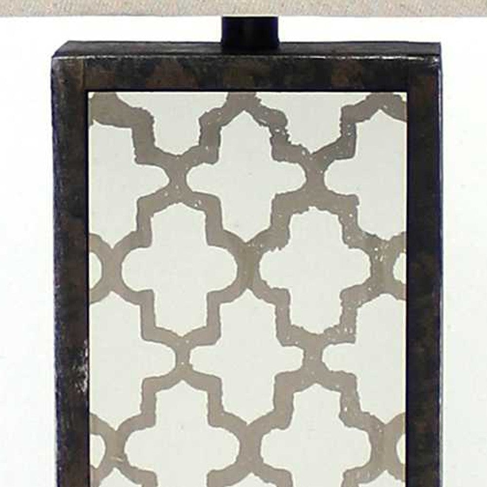 Bronze Rock Floral Base - Table Lamp