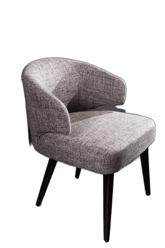 Elegant Wrap-around Dining Chair with Solid Wooden Legs