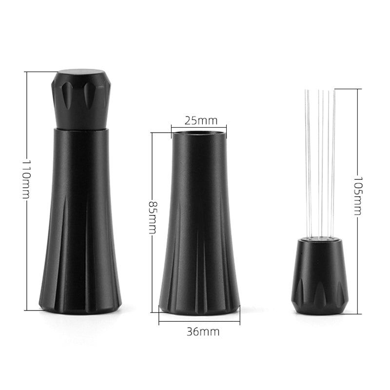 Aluminum Espresso Coffee Needle Distribution Tool with Stand