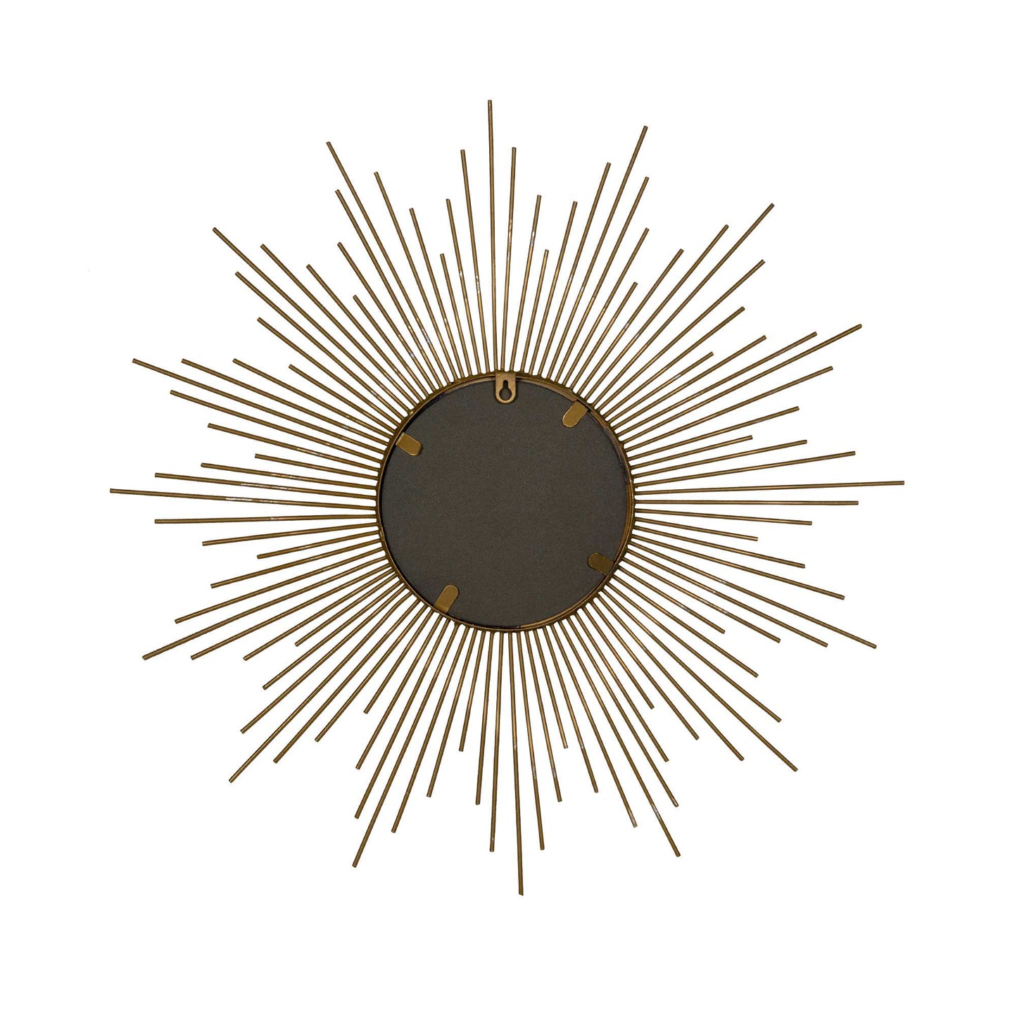 Round Gold Metal Sunburst Framed Wall Mirror - 26inch Diameter