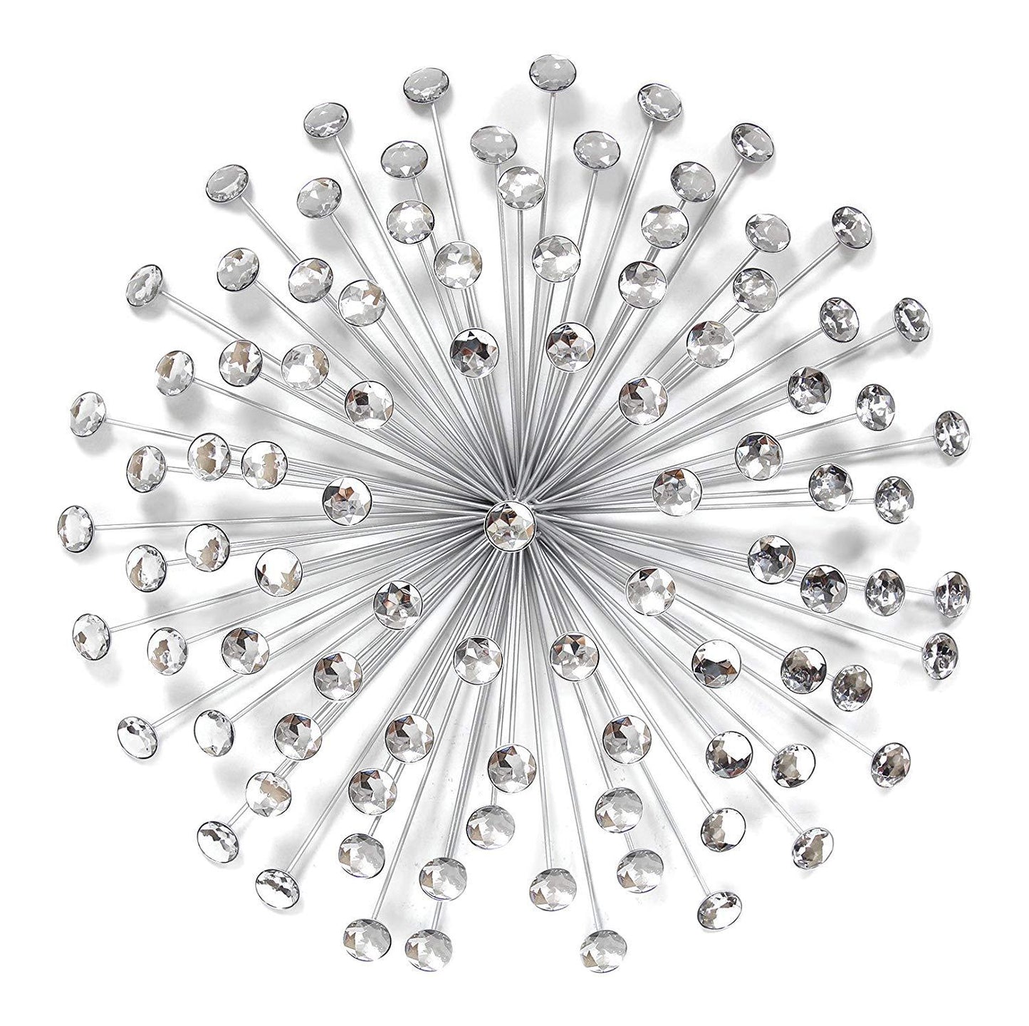 Silver Acrylic Burst Metal Wall Decor
