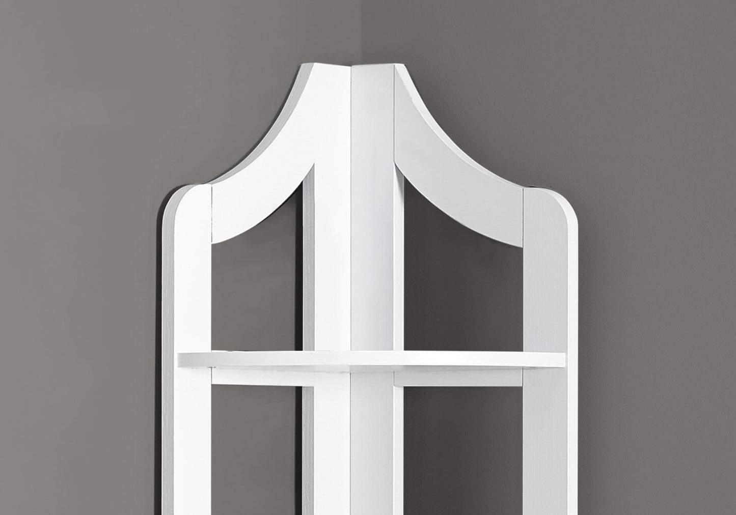 Corner Accent Shelf/Bookcase in White