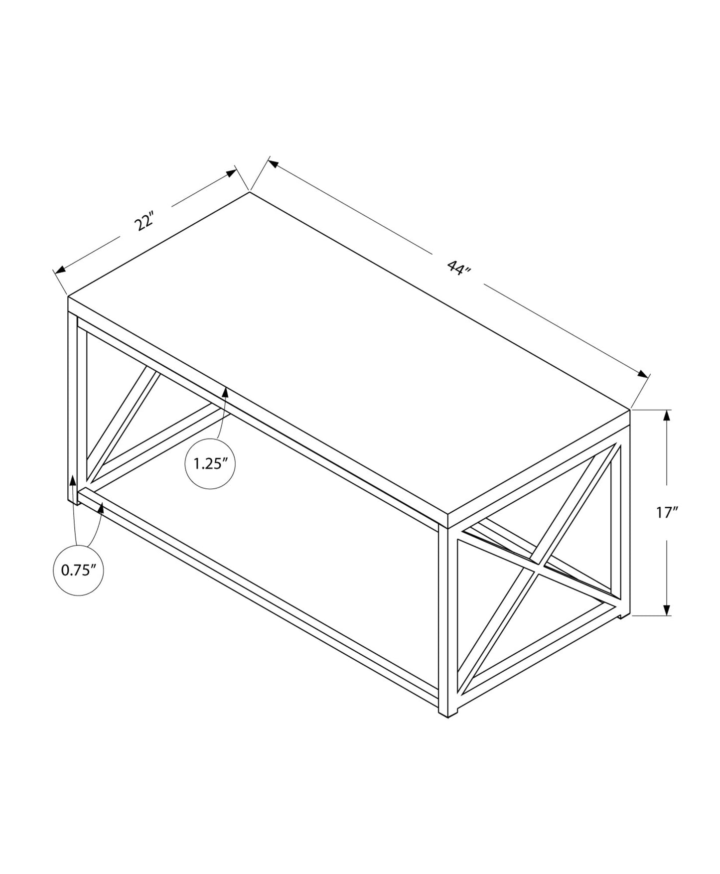 Wood & Metal X Design Coffee Table