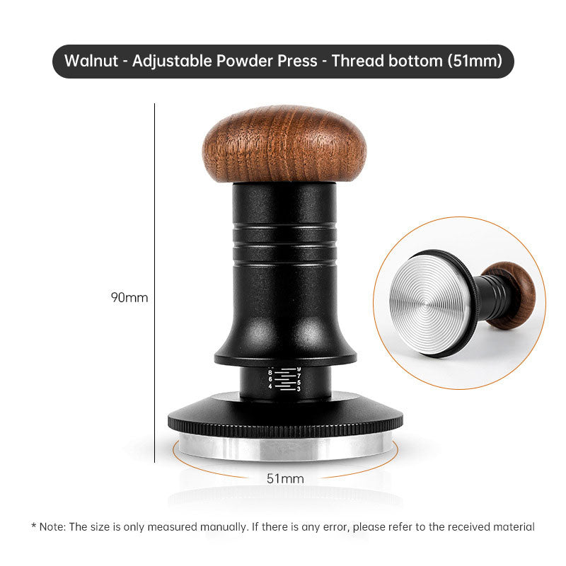 Walnut Handle Adjustable Espresso Tamper