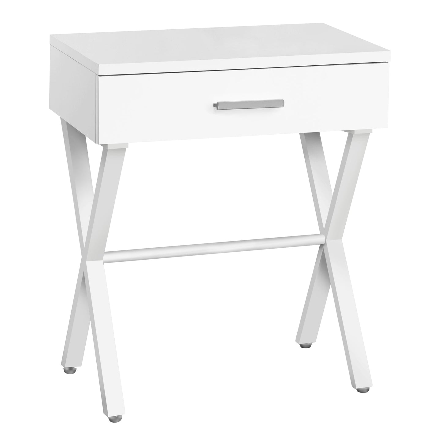 Metal Accent Table in White