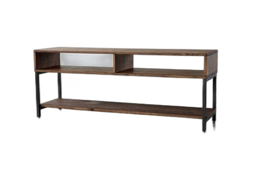 Rich Dark Finish Maple And Steel Media Center