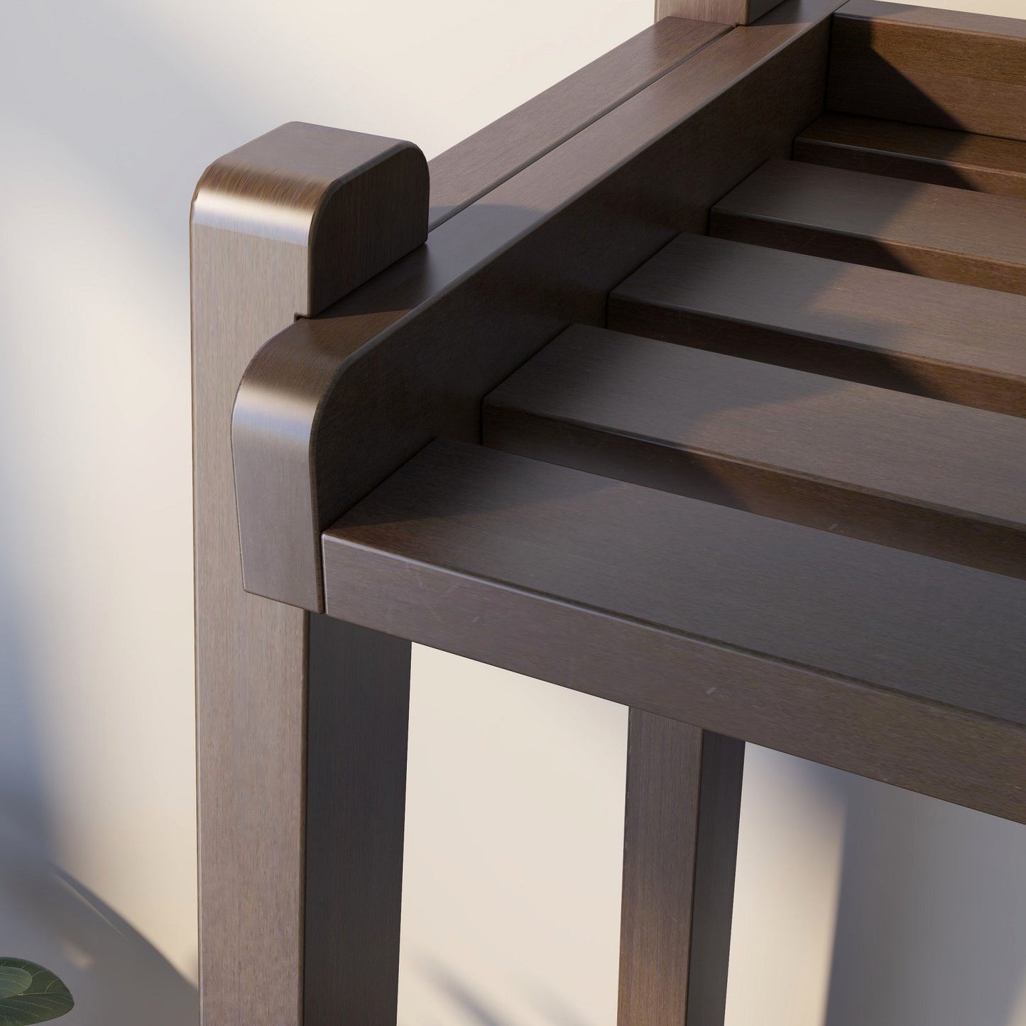 Solid Wooden Bookcase with 3 Shelves in Espresso