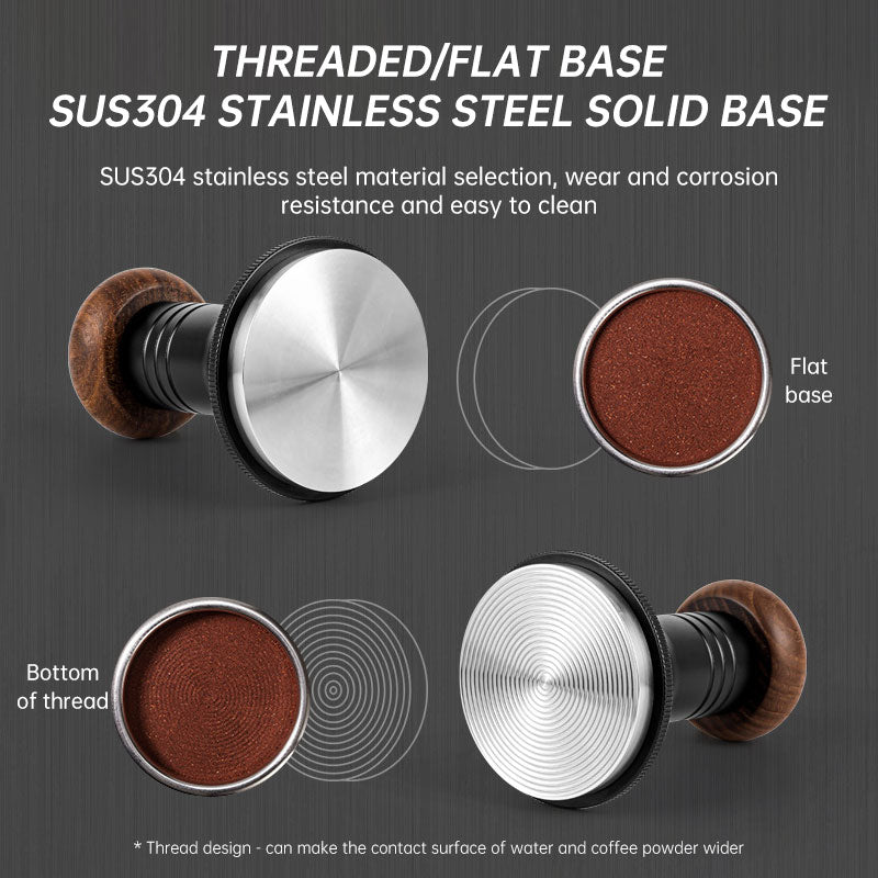 Walnut Handle Adjustable Espresso Tamper