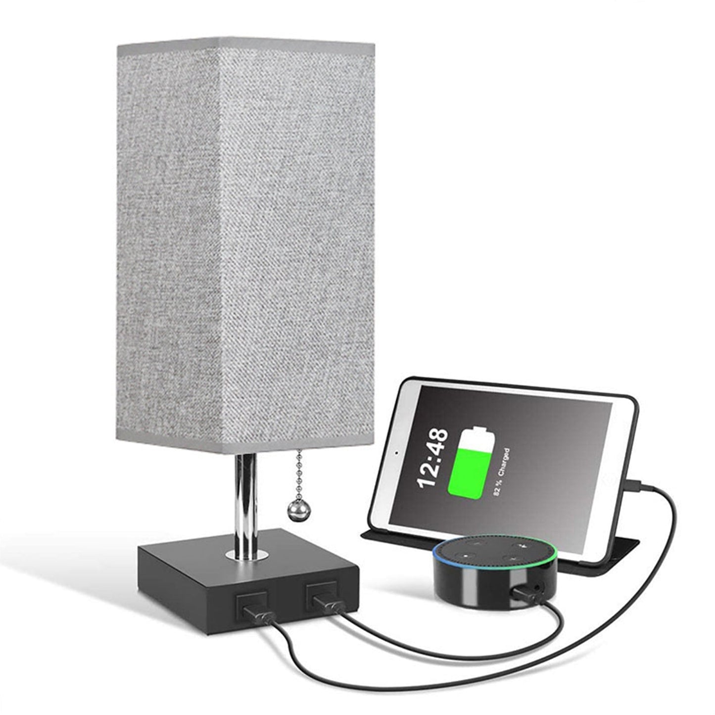 Elegant Modern Table or Desk Lamp with Charger