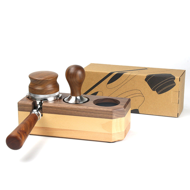 Wooden Espresso Accessory Station - 51/54mm & 58mm - Beech or Beech/Walnut