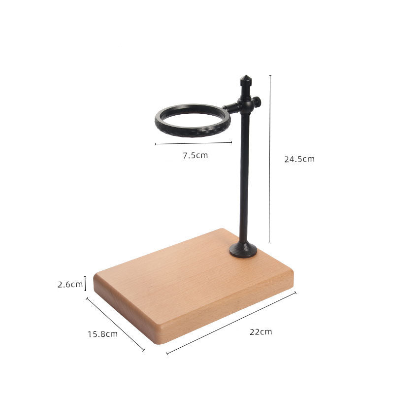 Hand Brewed Coffee Travel Rack - Filter Cup Support with Solid Wood Base