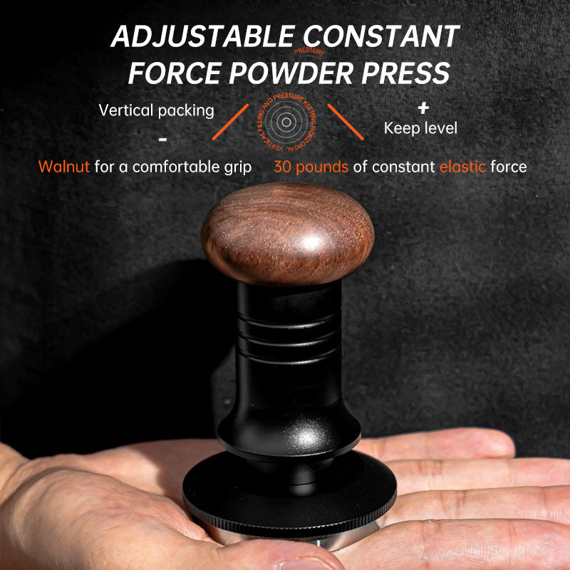 Walnut Handle Adjustable Espresso Tamper