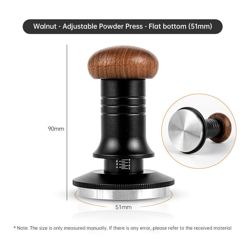 Walnut Handle Adjustable Espresso Tamper