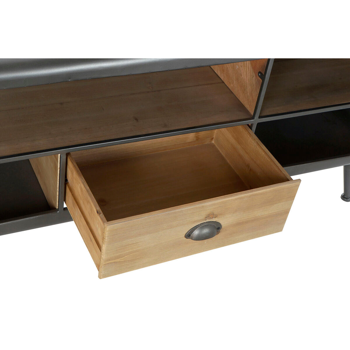 Media Cabinet - Natural Fir and Metal