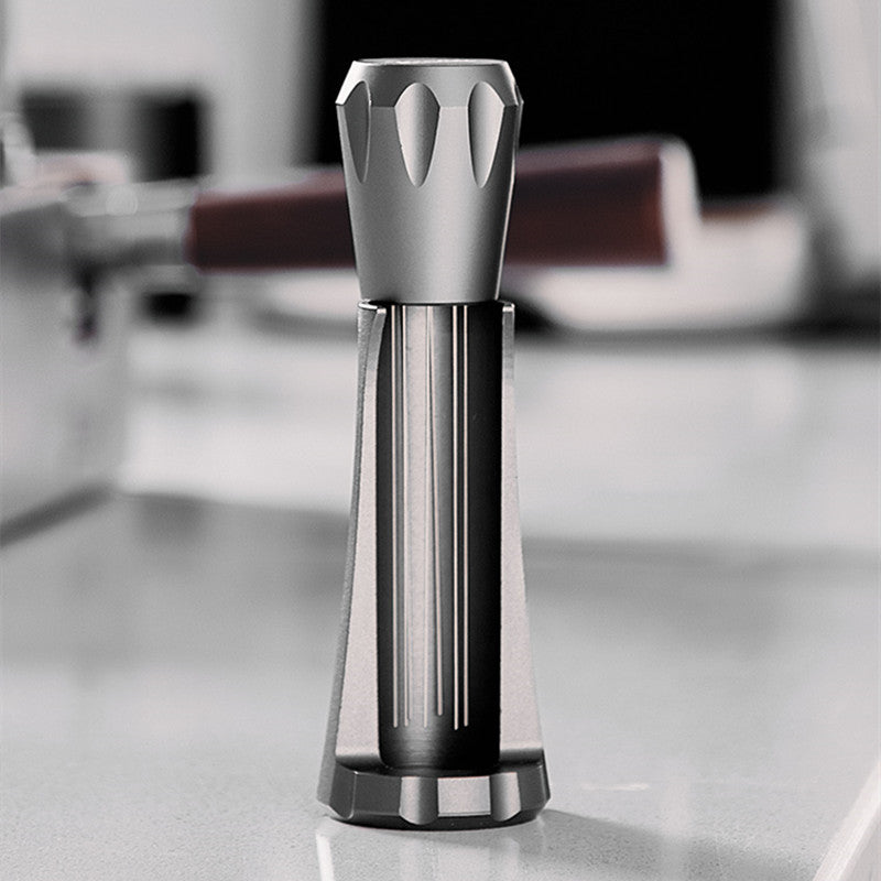 Aluminum Espresso Coffee Needle Distribution Tool with Stand