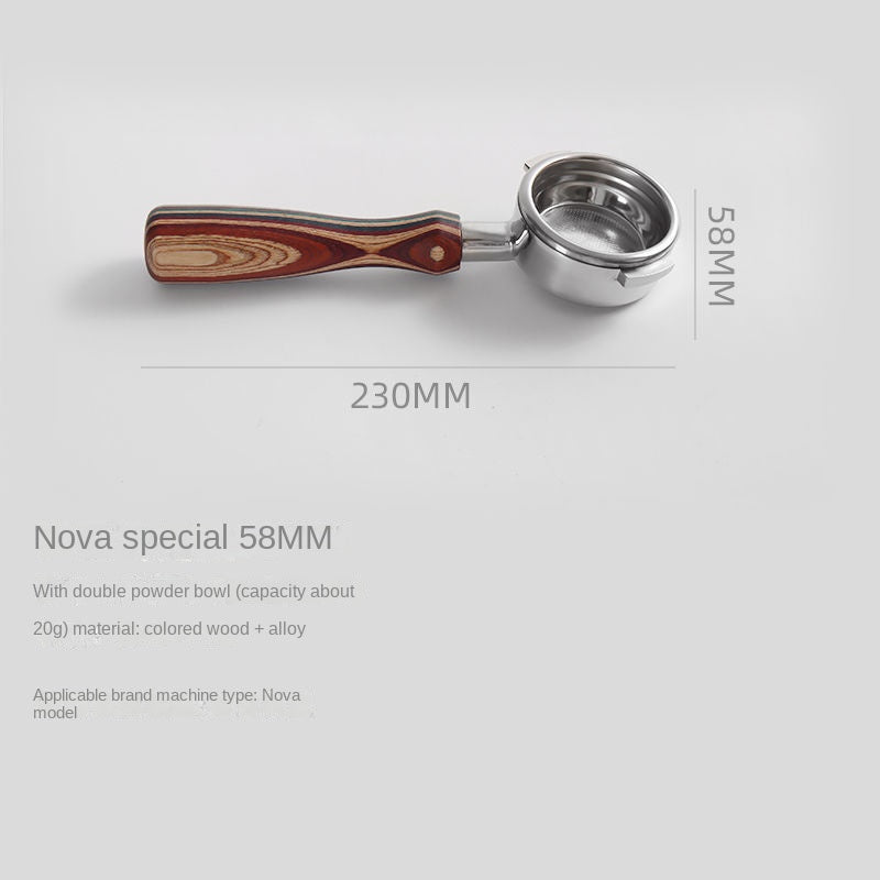 Coloured Wood Bottomless Coffee/Espresso Handle/portafilter - Various Sizes and Designs