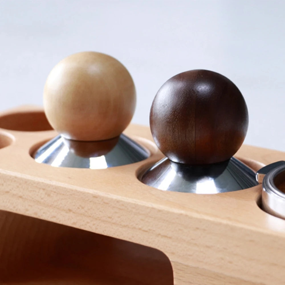Coffee Tamper - Walnut/Beech Handle - 304 Stainless Steel