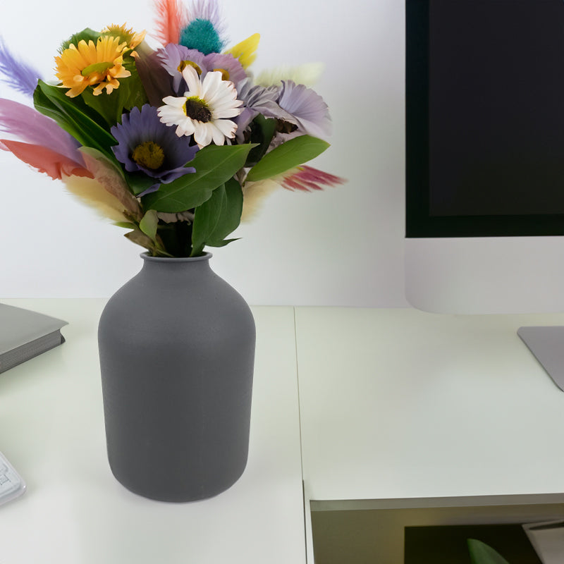 Matte Black or White Metal Vase: For Dried Flowers, Wedding Gifts, and Home Decor
