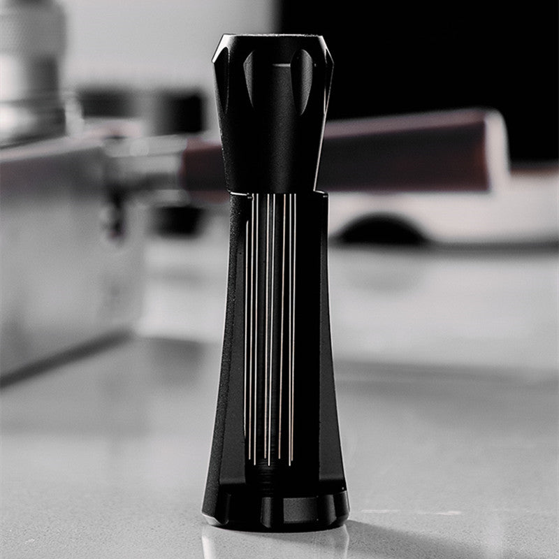Aluminum Espresso Coffee Needle Distribution Tool with Stand