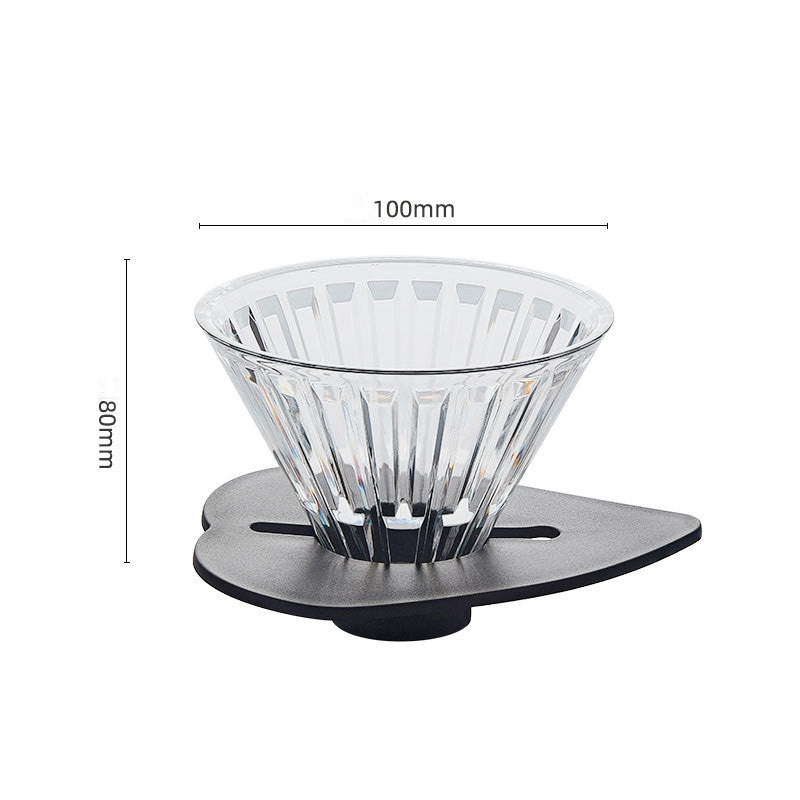 Hand Brewed Coffee Travel Rack - Filter Cup Support with Solid Wood Base