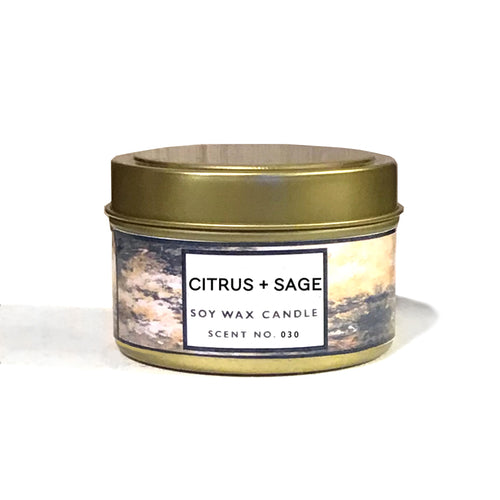 Citrus + Sage Soy Wax Candle - 8oz