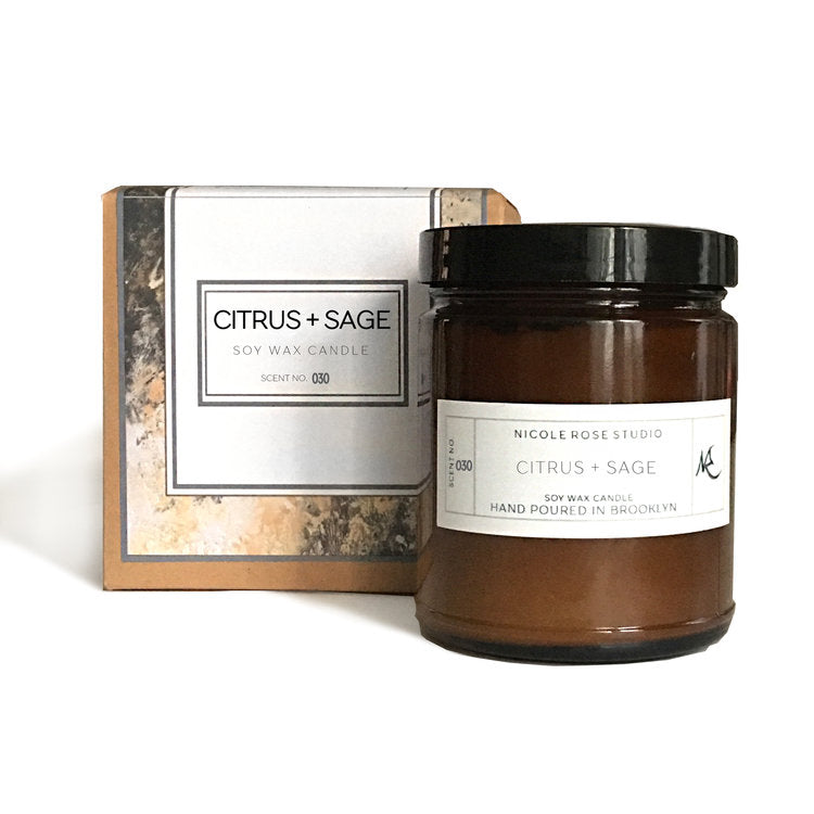 Citrus + Sage Soy Wax Candle - 8oz