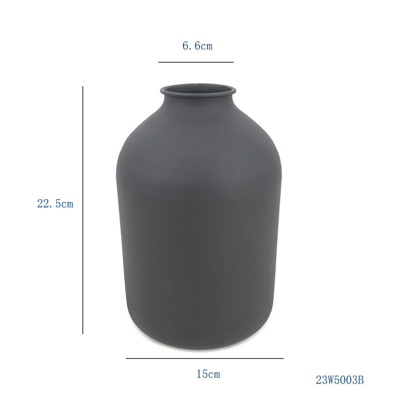 Matte Black or White Metal Vase: For Dried Flowers, Wedding Gifts, and Home Decor