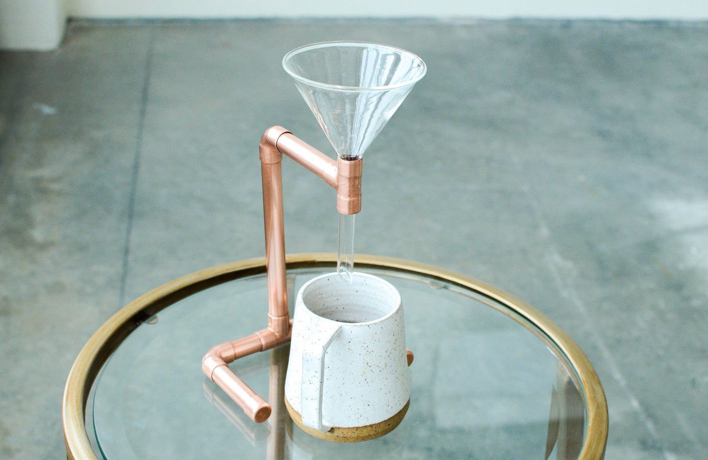 Hand-polished Copper Coffee Pour Over