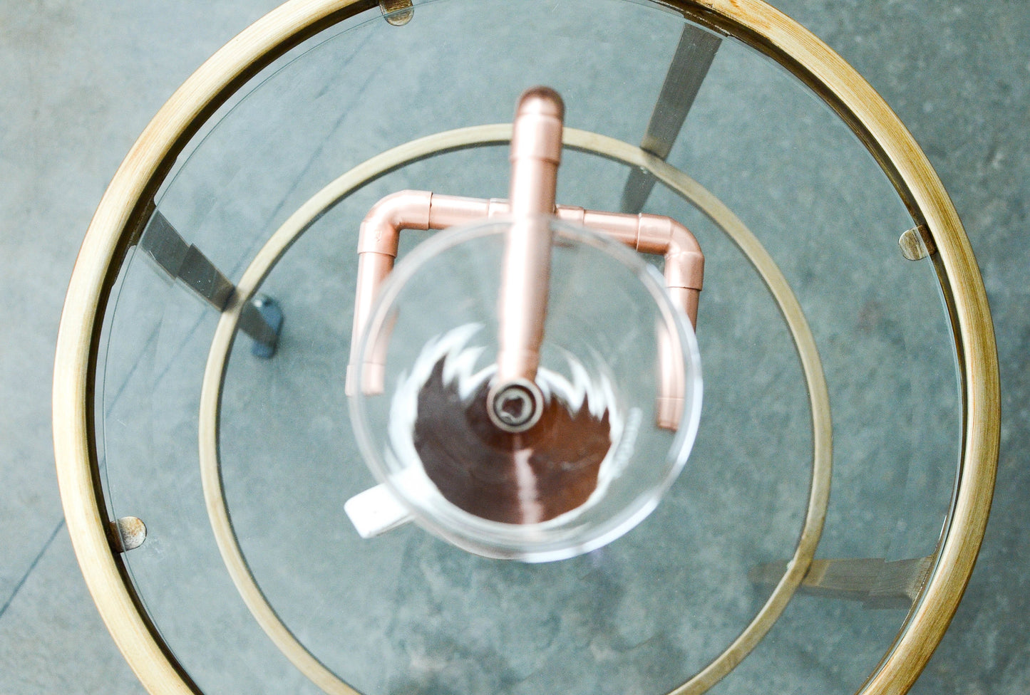 Hand-polished Copper Coffee Pour Over