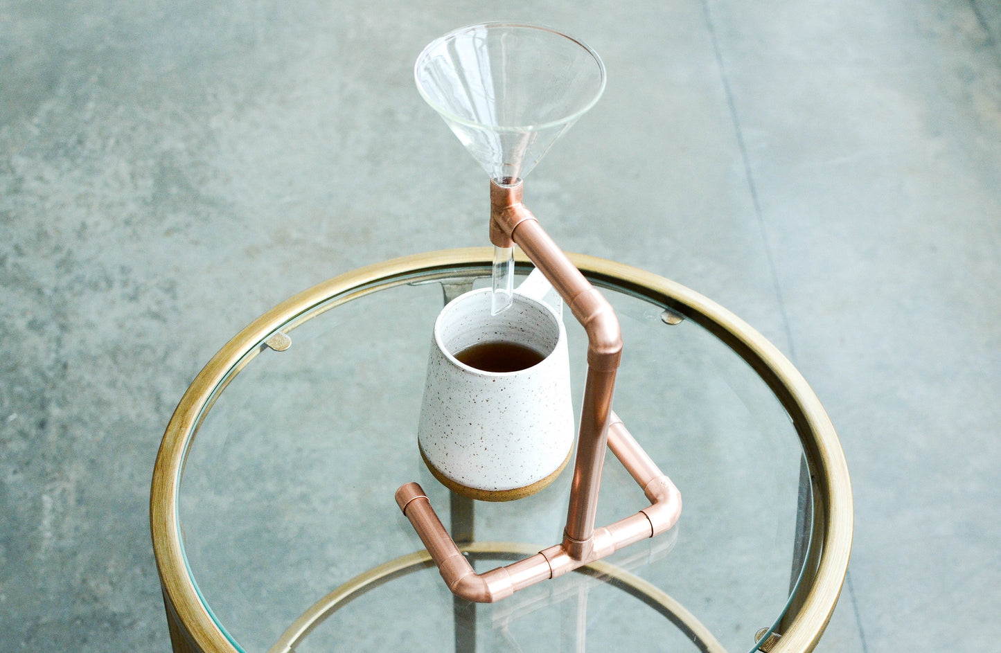 Hand-polished Copper Coffee Pour Over