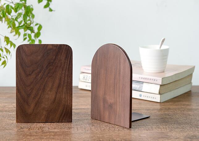 Solid Beech Wood Bookend - Square Top or Rounded - Save 25% when you order a pair