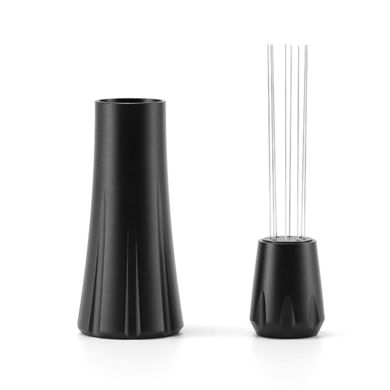 Aluminum Espresso Coffee Needle Distribution Tool with Stand