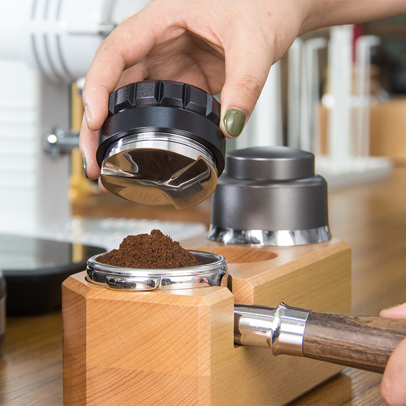 Wooden Espresso Accessory Station - 51/54mm & 58mm - Beech or Beech/Walnut