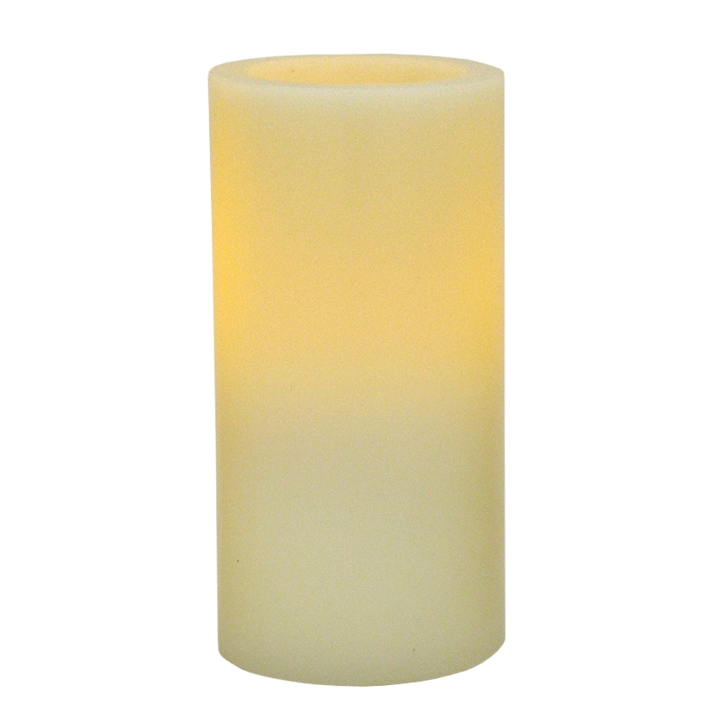 Flameless Flat Top Wax Pillar Candle - 3" x 6"