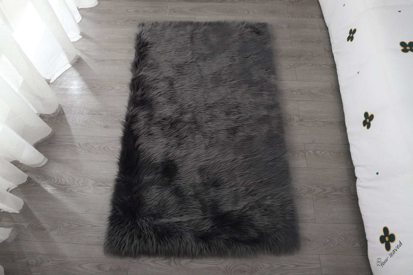 Ultra Soft Fluffy Faux Fur Area Rug - 3 Sizes