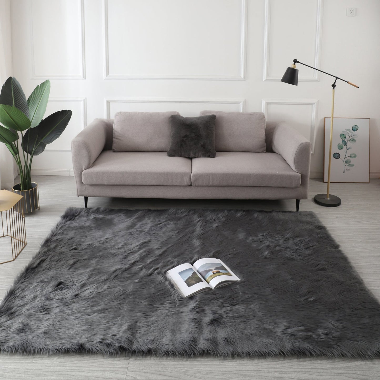 Ultra Soft Fluffy Faux Fur Area Rug - 3 Sizes