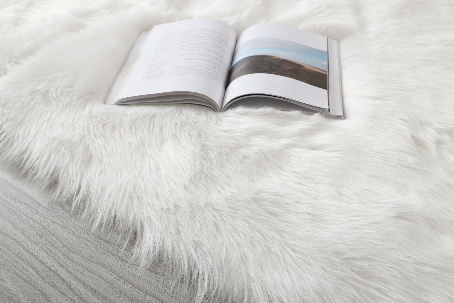 Ultra Soft Fluffy Faux Fur Area Rug - White - 3 Sizes