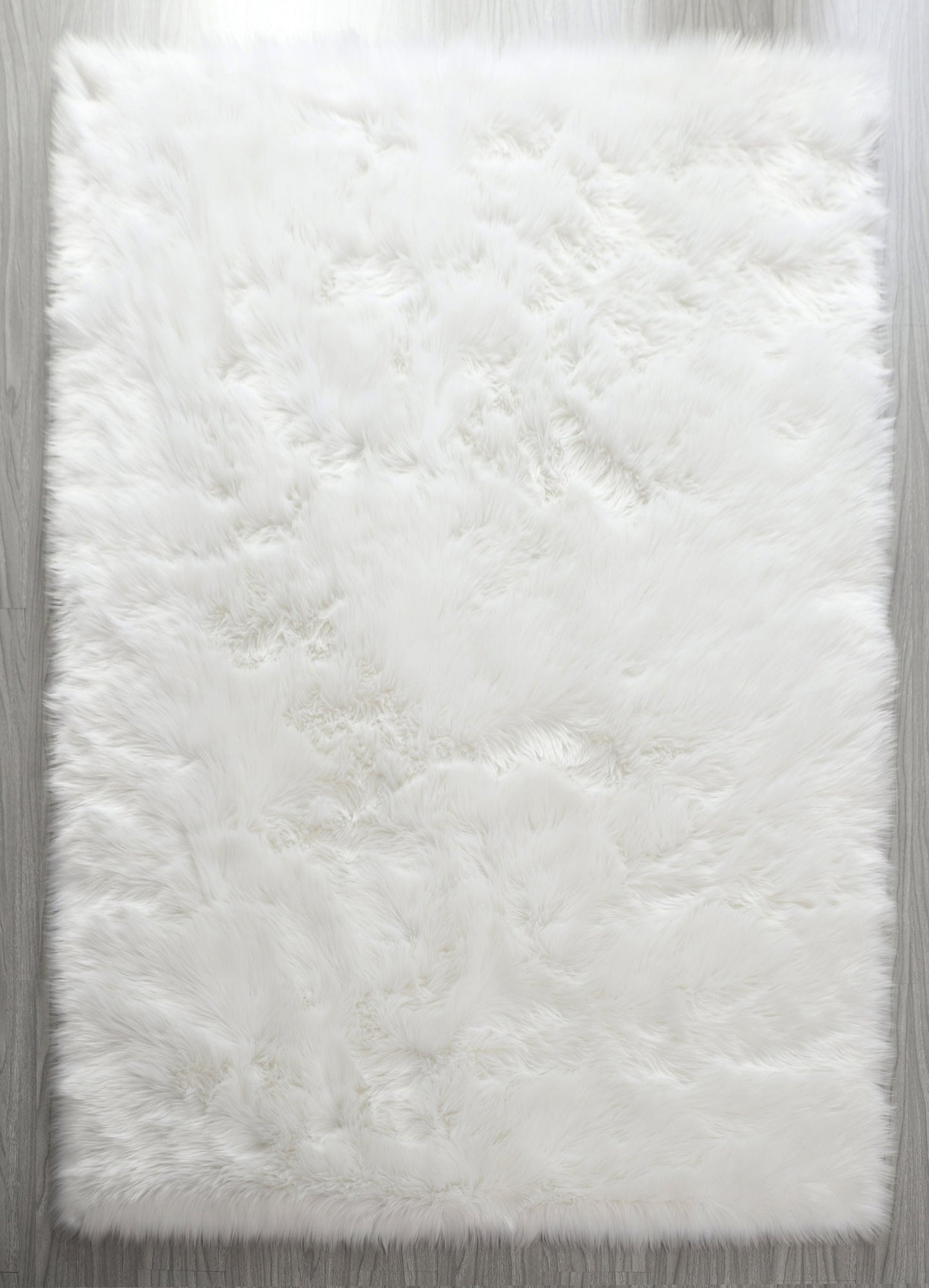 Ultra Soft Fluffy Faux Fur Area Rug - White - 3 Sizes