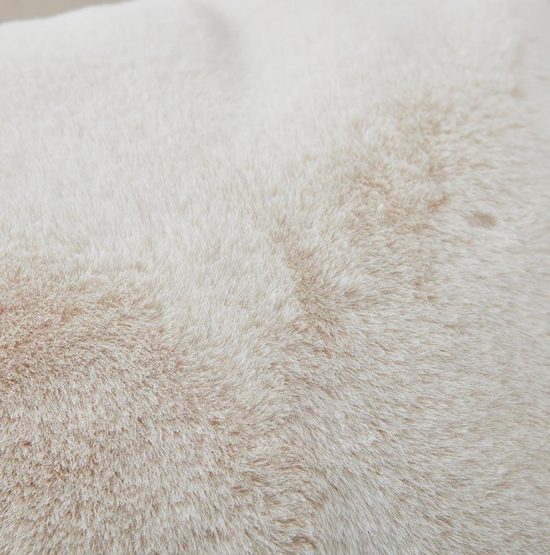 Agnes Luxury Chinchilla Faux Fur Pillow - Beige
