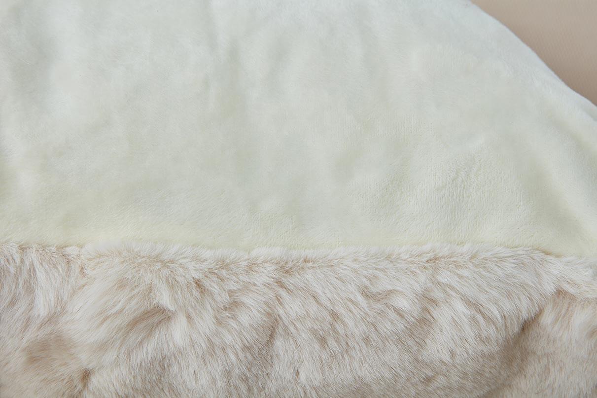 Agnes Luxury Chinchilla Faux Fur Pillow - Beige