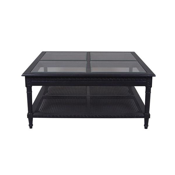 Hampton Style Polo Square Coffee Table - Black