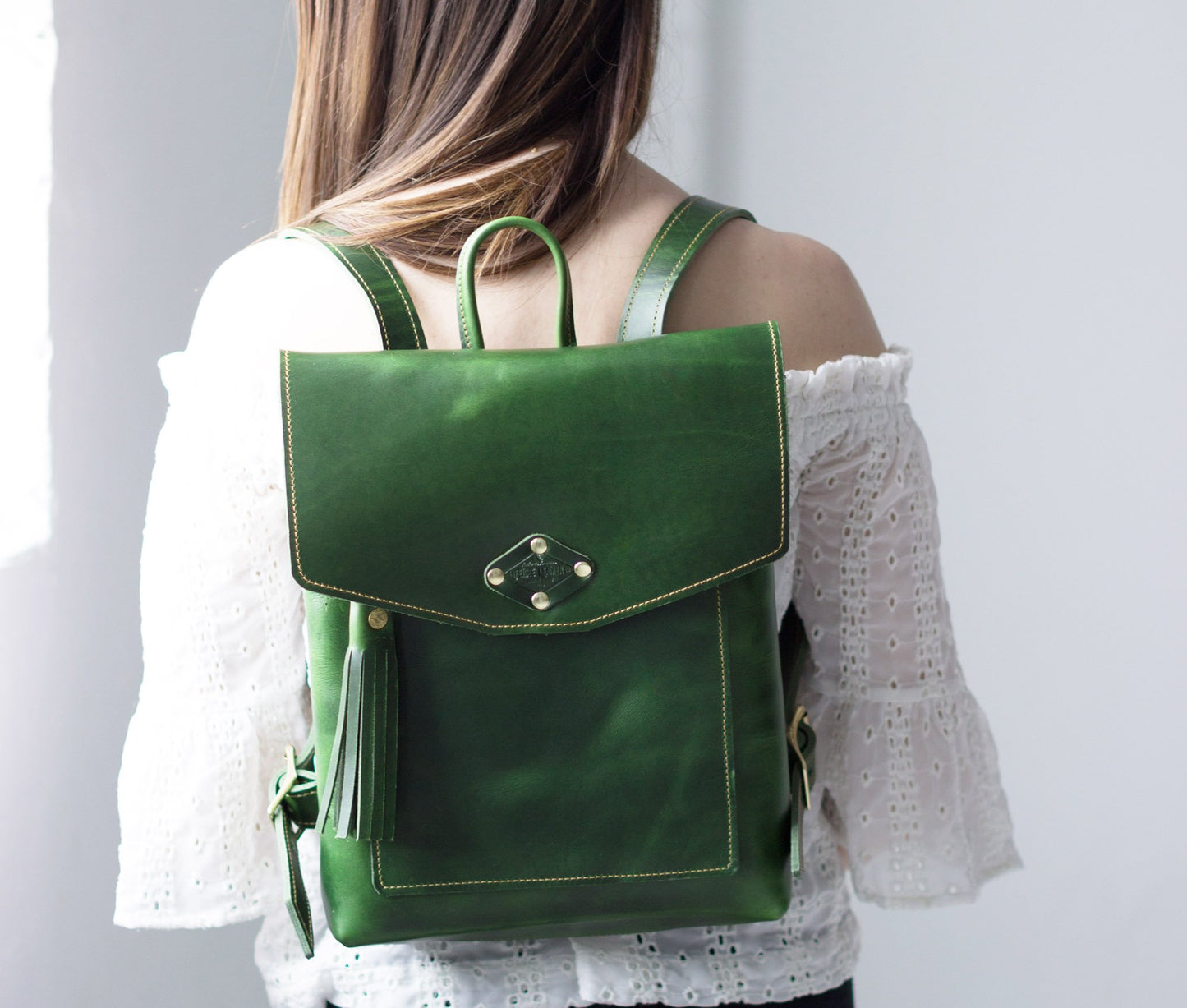 Woman's Leather Rucksack