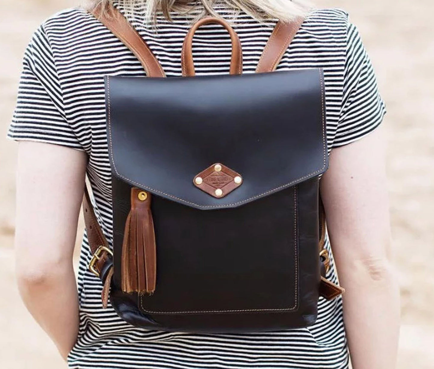 Woman's Leather Rucksack