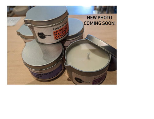 Soy Wax & Shea Butter Massage Candles - Large and Travel Size